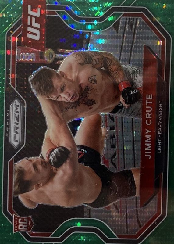 Jimmy Crute 2021 Prizm UFC #170 Green Pulsar /25 Rookie RAW