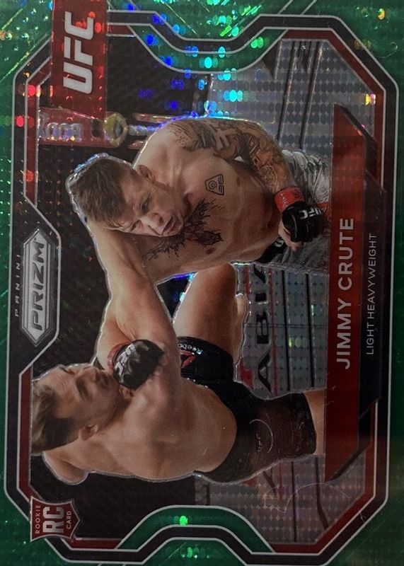 Jimmy Crute 2021 Prizm UFC #170 Green Pulsar /25 Rookie RAW