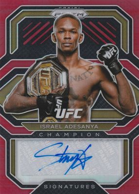 2021 Prizm UFC #CS-IAD Champion Signatures - Red /49