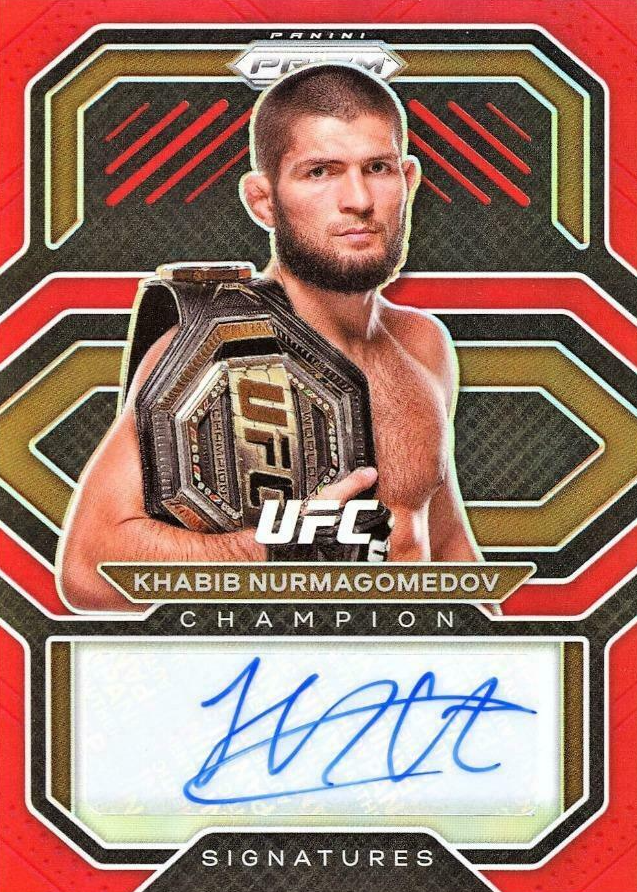 2022 PANINI PRIZM UFC Khabib Nurmagomedov FLASHBACK ARGENT Prizm PSA 9