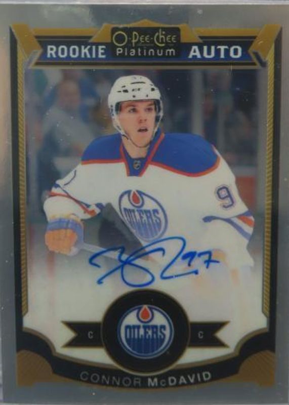 Connor McDavid 2015 O-Pee-Chee Platinum #190 Rookie Autographs Rookie SGC 8