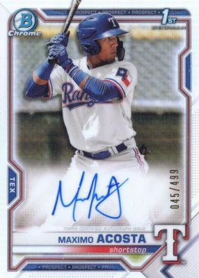 2021 Bowman #CPA-MA Chrome Prospect Auto - Refractor /499 (1st)