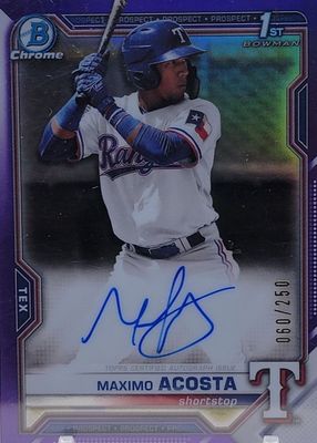 2021 Bowman #CPA-MA Chrome Prospect Auto - Purple Refractor /250 (1st)