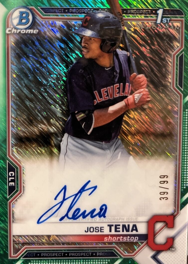シングルカード Topps - Jose Tena auto Topps Bowman 1st Jose Tena 1st Bowman Chrome Auto 404/499 Refractor 2021 | eBay