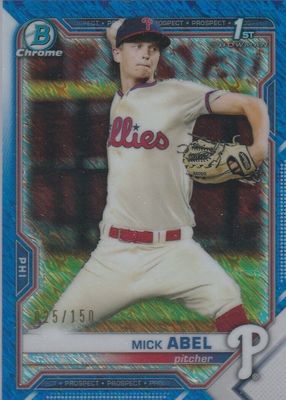 2021 Bowman #BCP-42 Chrome Prospects - Blue Shimmer Refractor /150 (1st)