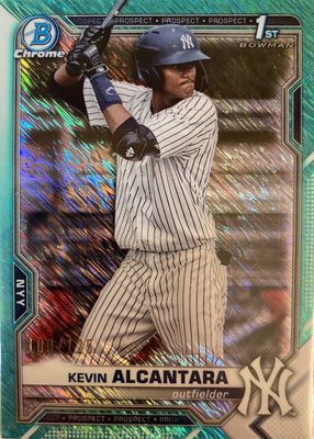 2021 Bowman #BCP-97 Chrome Prospects - Aqua Shimmer Refractor /125 (1st)