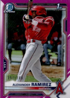 2021 Bowman #BCP-145 Chrome Prospects - Fuchsia Refractor /199 (1st)