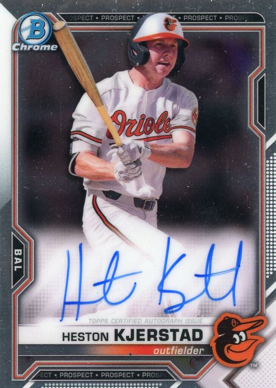 Heston Kjerstad 2021 Bowman #CPA-HK Chrome Prospect Auto RAW