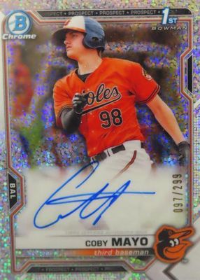 2021 Bowman #CPA-CMA Chrome Prospect Auto - Speckle Refractor /299 (1st)