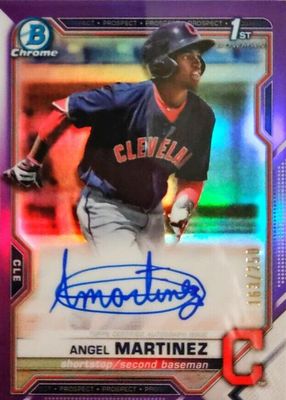 Angel Martinez 2021 Bowman #CPA-AMA Chrome Prospect Auto - Purple Refractor  /250 (1st) Price Guide - Sports Card Investor