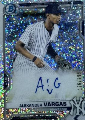 2021 Bowman #CPA-AV Chrome Prospect Auto - Speckle Refractor /299 (1st)