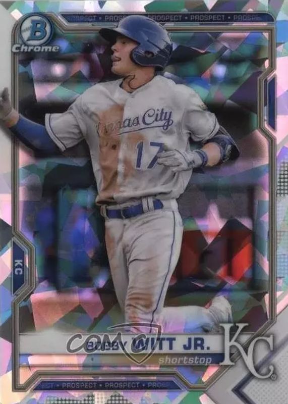 Bobby Witt Jr. 2021 Bowman #BCP-1 Chrome Prospects - Atomic Refractor RAW