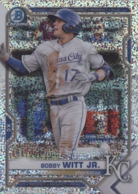 Bobby Witt Jr. 2021 Bowman #BCP-1 Chrome Prospects - Speckle Refractor /299 RAW
