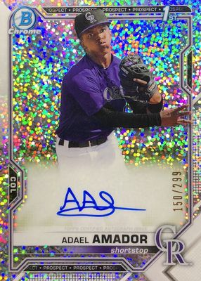 2021 Bowman #CPA-AAM Chrome Prospect Auto - Speckle Refractor /299 (1st)