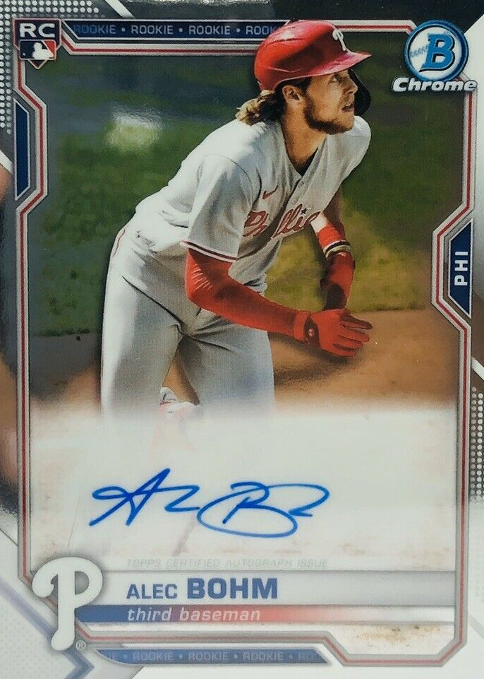 Alec Bohm 2021 Bowman #CRA-AB Chrome Rookie Auto Price Guide