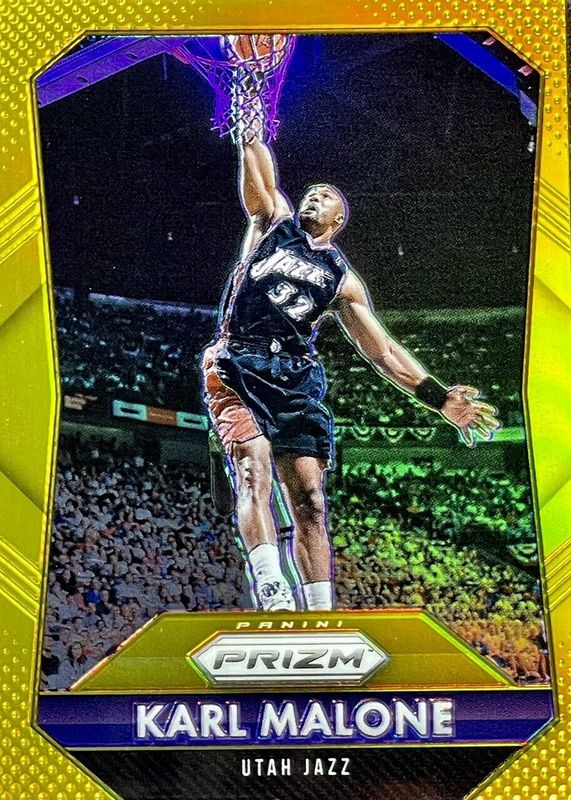 Karl Malone 2015 Prizm #259 Gold /10 RAW