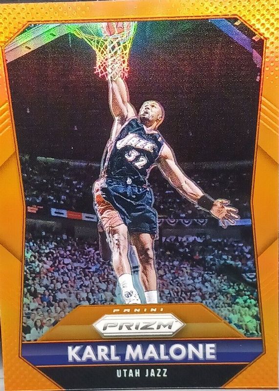 Karl Malone 2015 Prizm #259 Orange /65 RAW