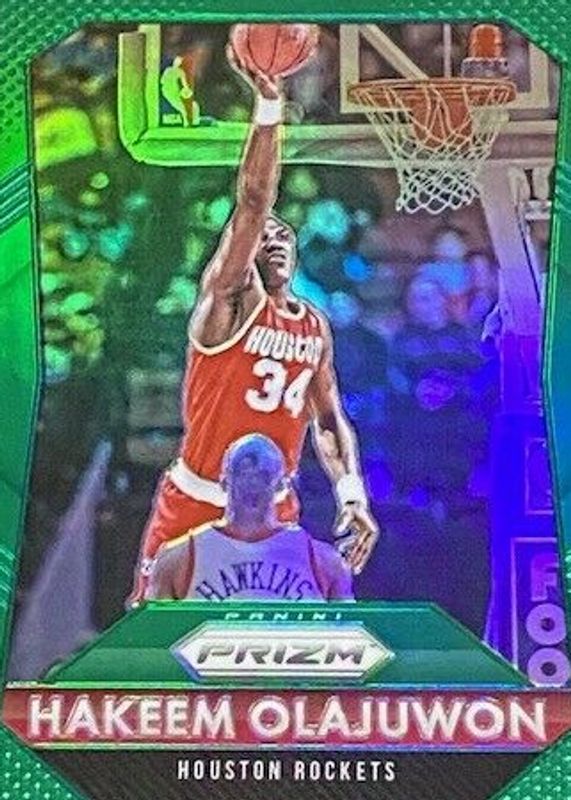 Hakeem Olajuwon 2015 Prizm #247 Green RAW