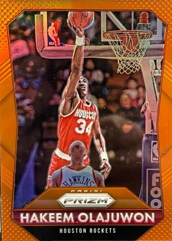 Hakeem Olajuwon 2015 Prizm #247 Orange /65 RAW