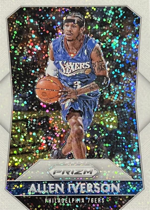 Allen Iverson 2015 Prizm #286 White Sparkle /(SSP) BGS 10 BLACK LABEL