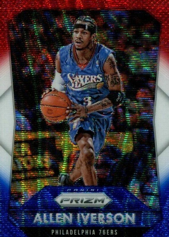 Allen Iverson 2015 Prizm #286 Red White Blue BGS 9.5