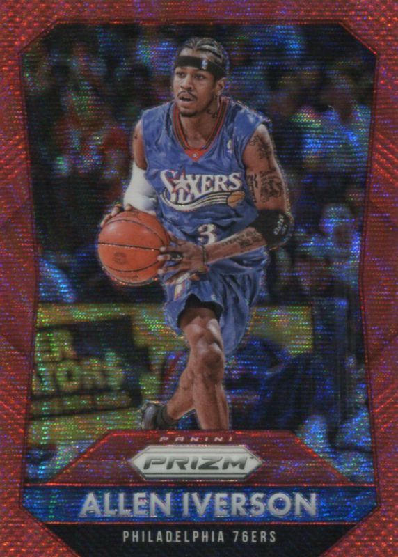 Allen Iverson 2015 Prizm #286 Ruby Wave /350 BGS 9