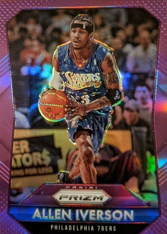 Allen Iverson 2015 Prizm #286 Purple /99 SGC 9