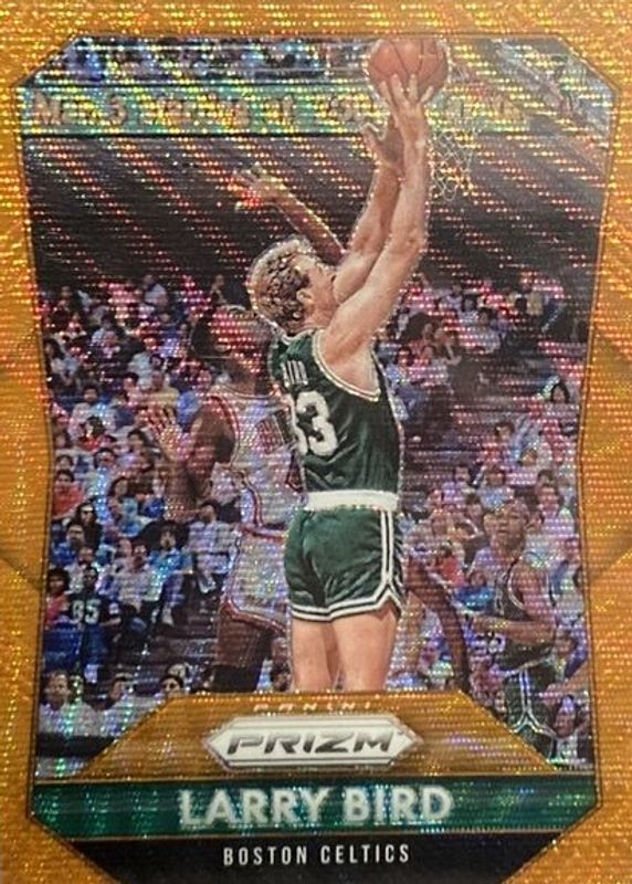 Larry Bird 2015 Prizm #261 Orange Wave PSA 10