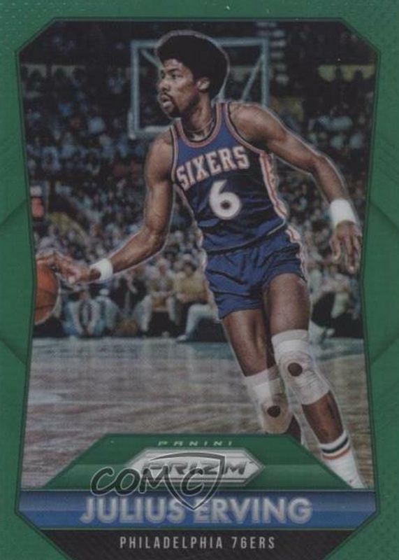 Julius Erving 2015 Prizm #288 Green BGS 9