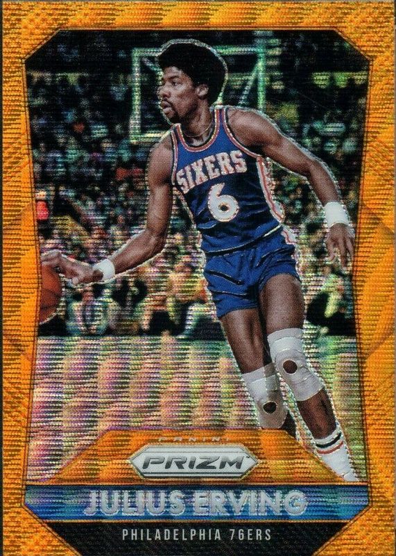 Julius Erving 2015 Prizm #288 Orange Wave SGC 10