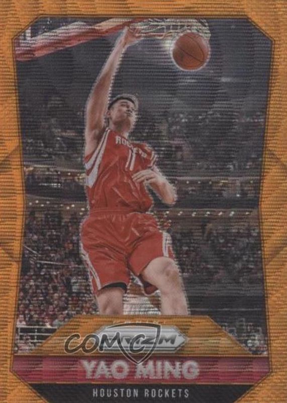 Yao Ming 2015 Prizm #262 Orange Wave SGC 10