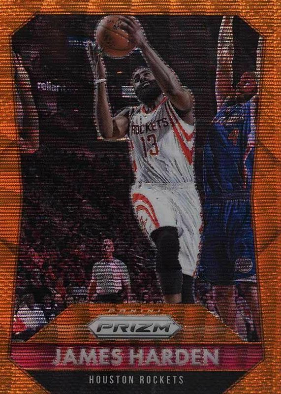 James Harden 2015 Prizm #213 Orange Wave RAW