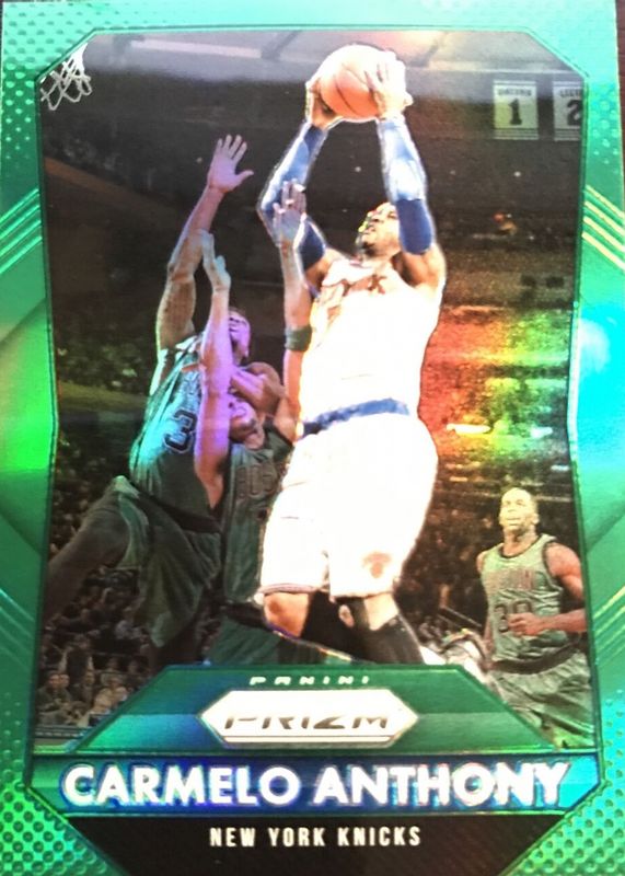 Carmelo Anthony 2015 Prizm #56 Green RAW