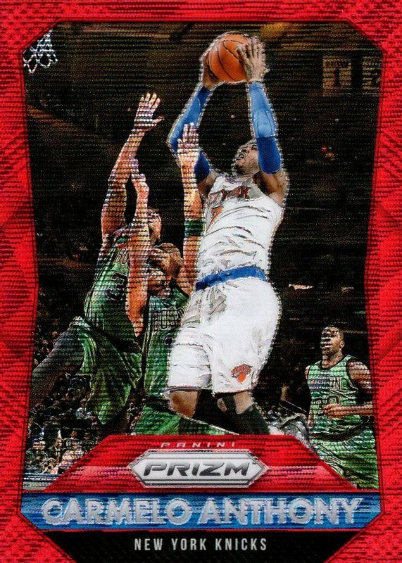 Carmelo Anthony 2015 Prizm #56 Ruby Wave /350 PSA 10