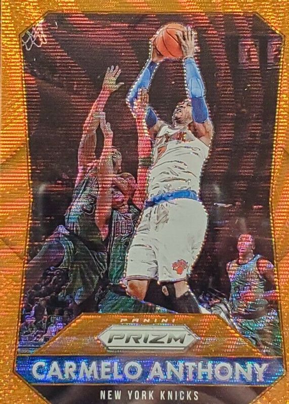 Carmelo Anthony 2015 Prizm #56 Orange Wave SGC 10 PRISTINE