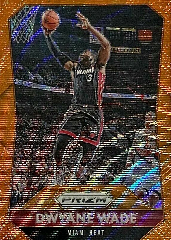 Dwyane Wade 2015 Prizm #64 Orange Wave PSA 10