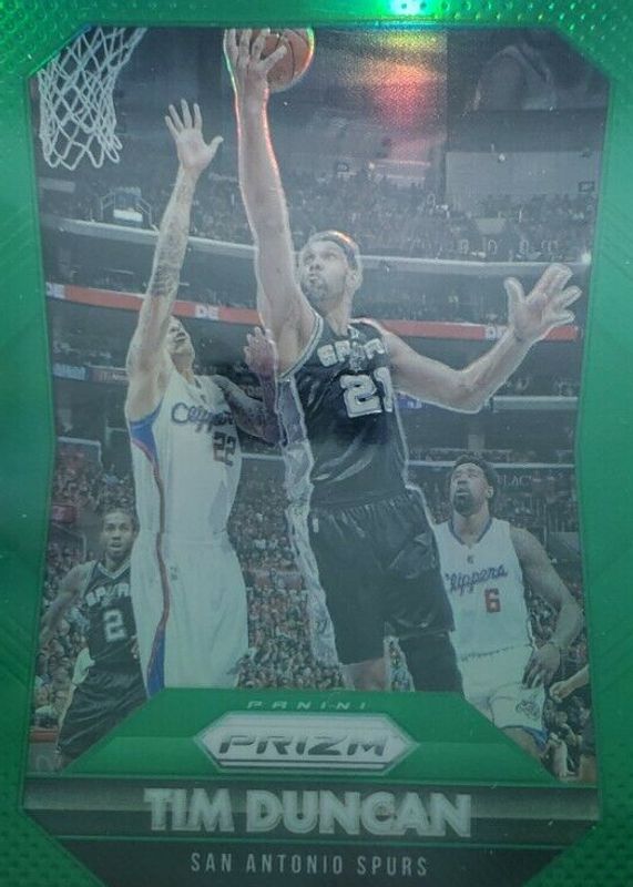 Tim Duncan 2015 Prizm #51 Green BGS 9