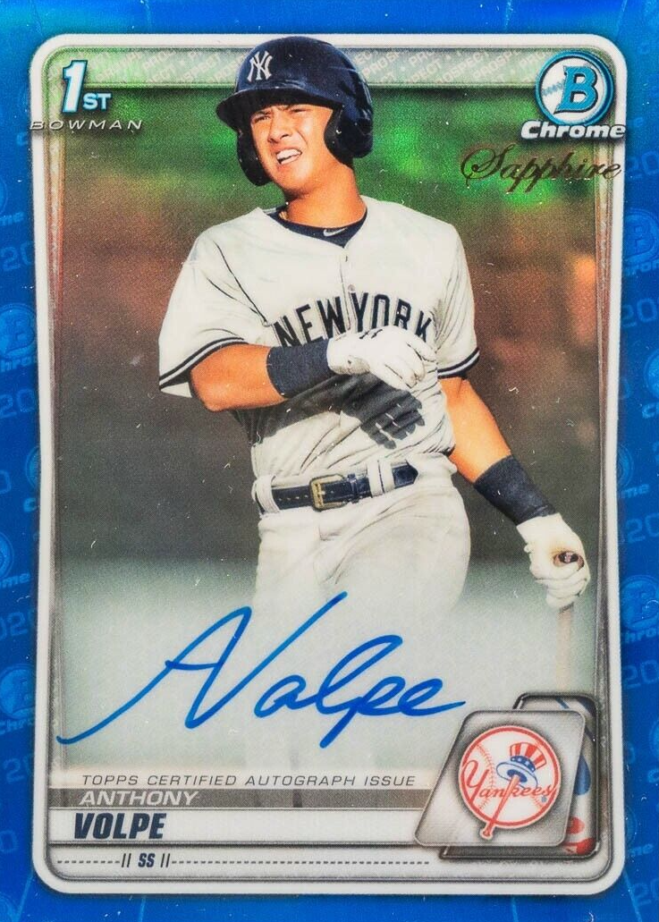 Anthony Volpe 2020 Bowman Sapphire Edition #BSPA-AV Chrome 