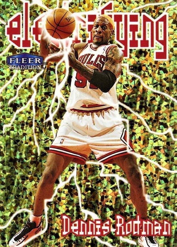 Dennis Rodman 1998 Fleer #10E Electrifying SGC 8.5