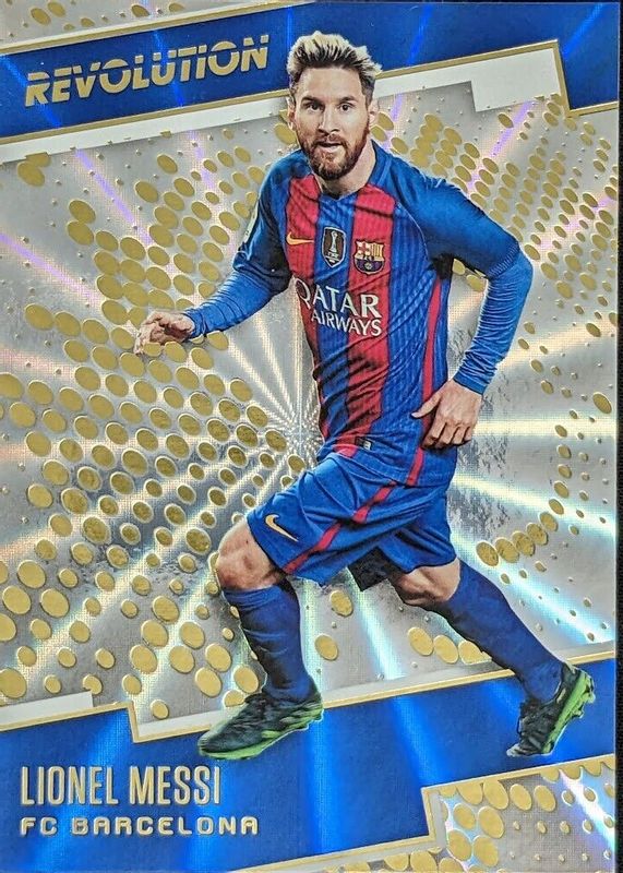 Lionel Messi 2017 Revolution #184 Sunburst PSA 9