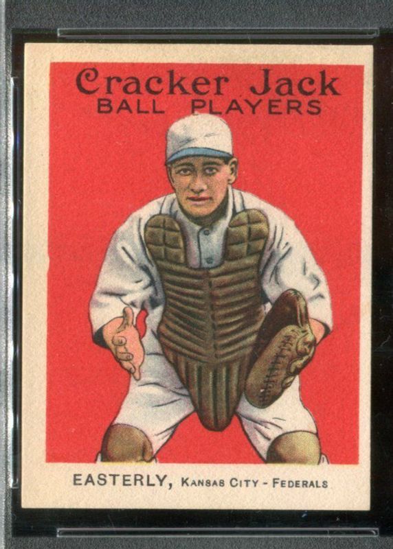 Ted Easterly 1915 Cracker Jack #117 Base PSA 8