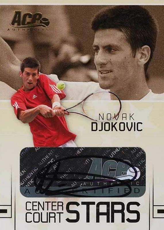 Novak Djokovic 2006 Ace Authentic Grand Slam #CC-2 Center Court Stars Autographs Rookie BGS 10 PRISTINE