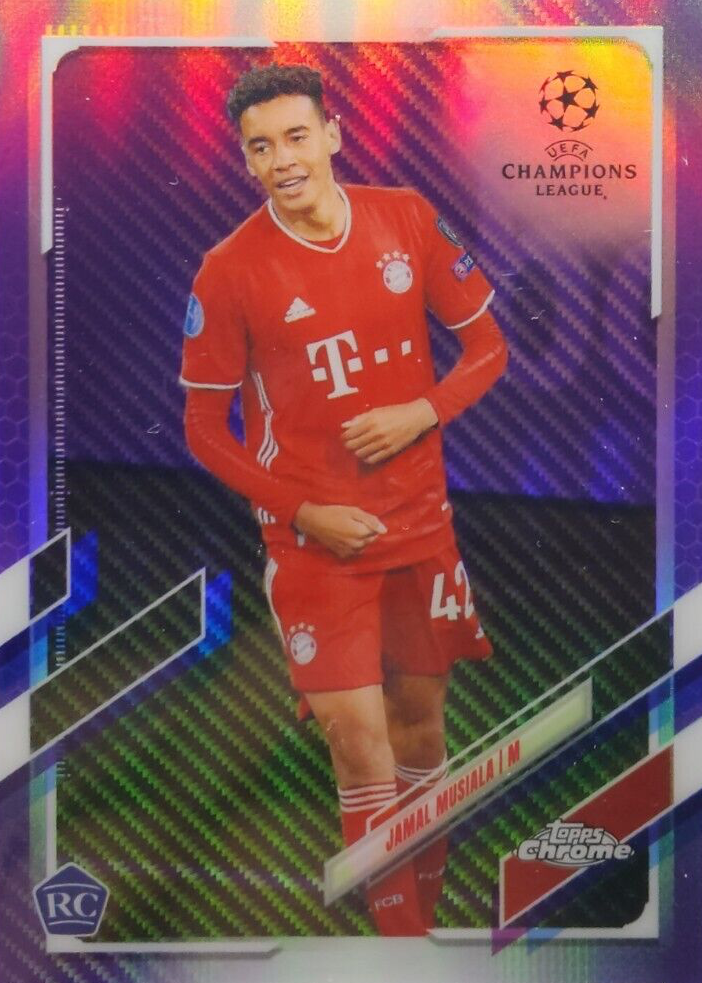 Jamal Musiala 2020 Topps Chrome UEFA Champions League #81 Purple Carbon  Fiber Refractor Price Guide - Sports Card Investor