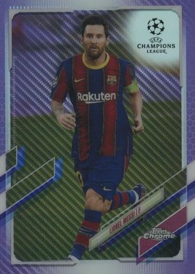 2020 Topps Chrome UEFA Champions League #1 Purple Carbon Fiber Refractor