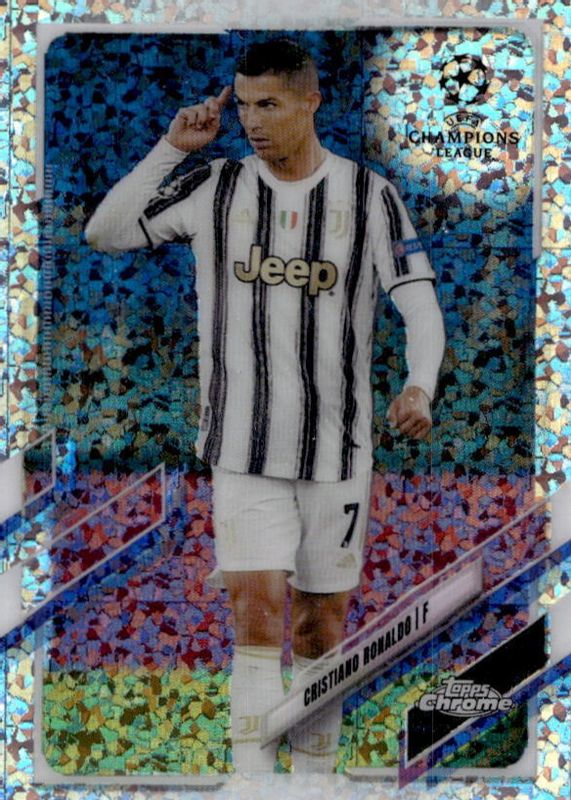 Cristiano Ronaldo 2020 Topps Chrome UEFA Champions League #100 Speckle Refractor PSA 10