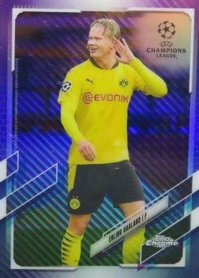 2020 Topps Chrome UEFA Champions League #49 Purple Carbon Fiber Refractor