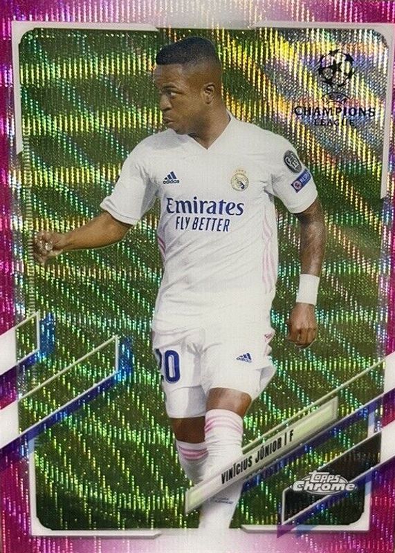 Vinicius Jr. 2020 Topps Chrome UEFA Champions League #89 Pink X-Fractor SGC 9.5