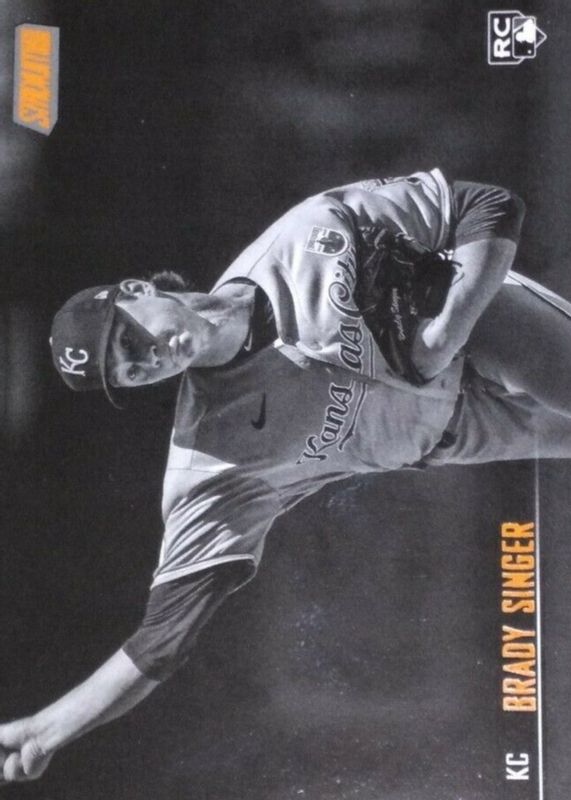 Brady Singer 2021 Stadium Club #216 Black & White Rookie RAW