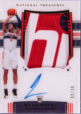 2019 National Treasures #140 Rookie Patch Auto - Stars & Stripes /30