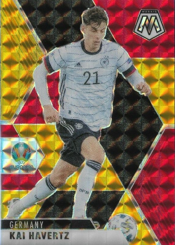 Kai Havertz 2020 Mosaic Euro #125 Choice Red & Gold /88 PSA 10